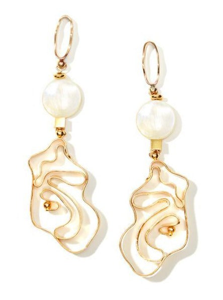 Vintage Pearl Whirlpool Earrings