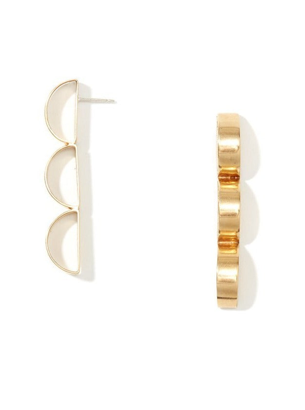 Satin Solid Linear Earrings