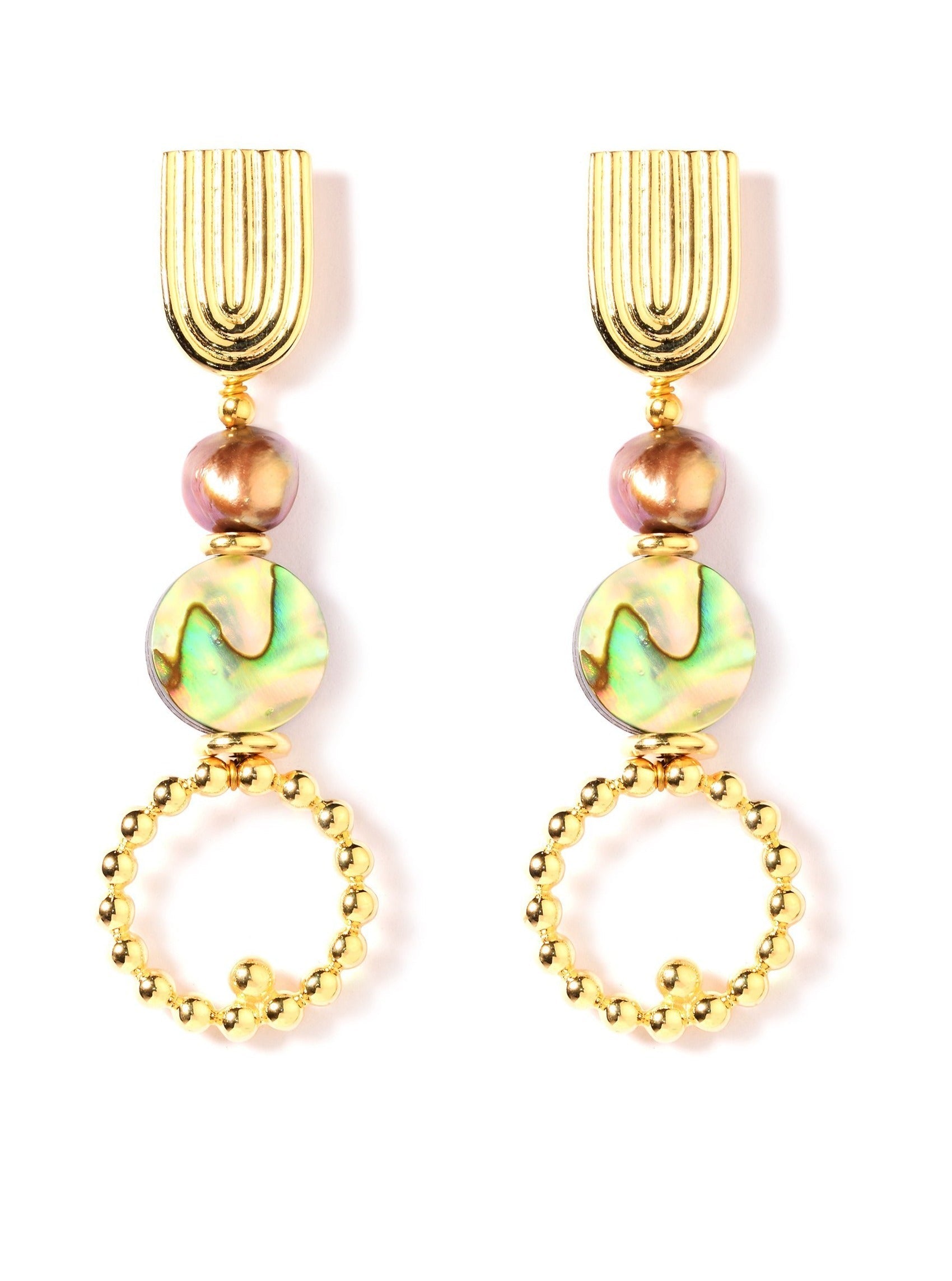 Tranquility Abalone Dangle Earrings