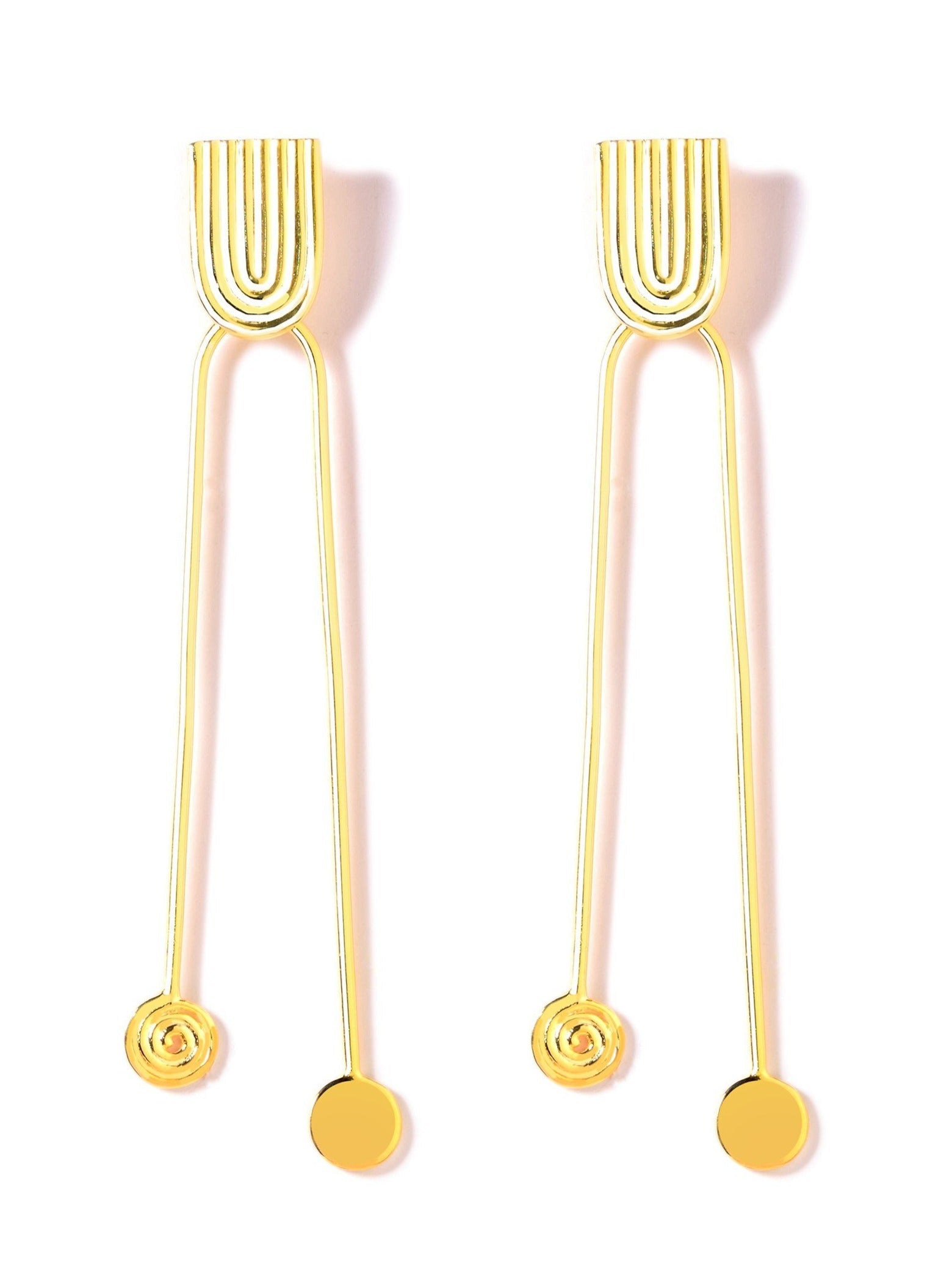 Golden-Green Hook Earrings