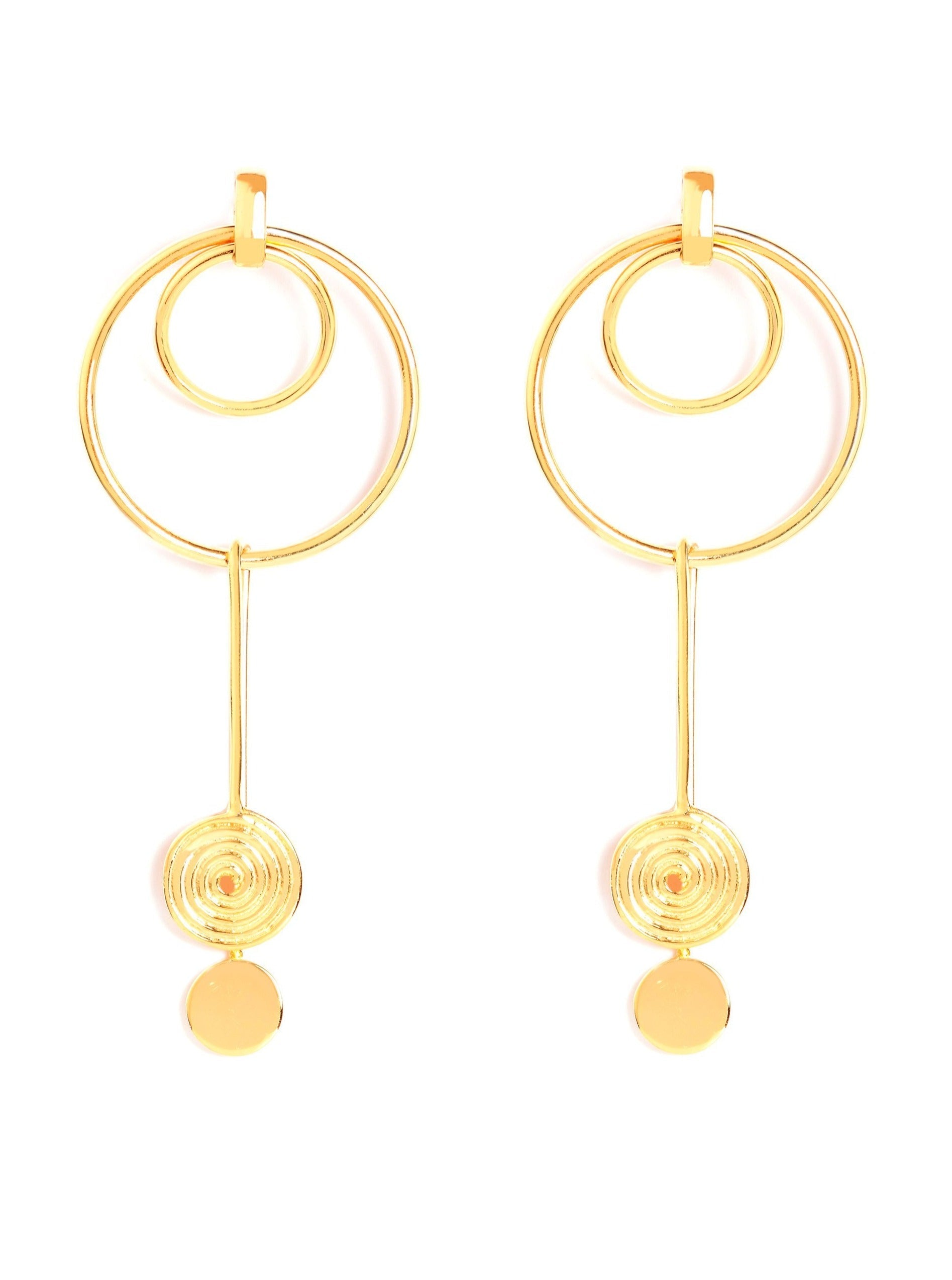 Golden Pendulum Earrings
