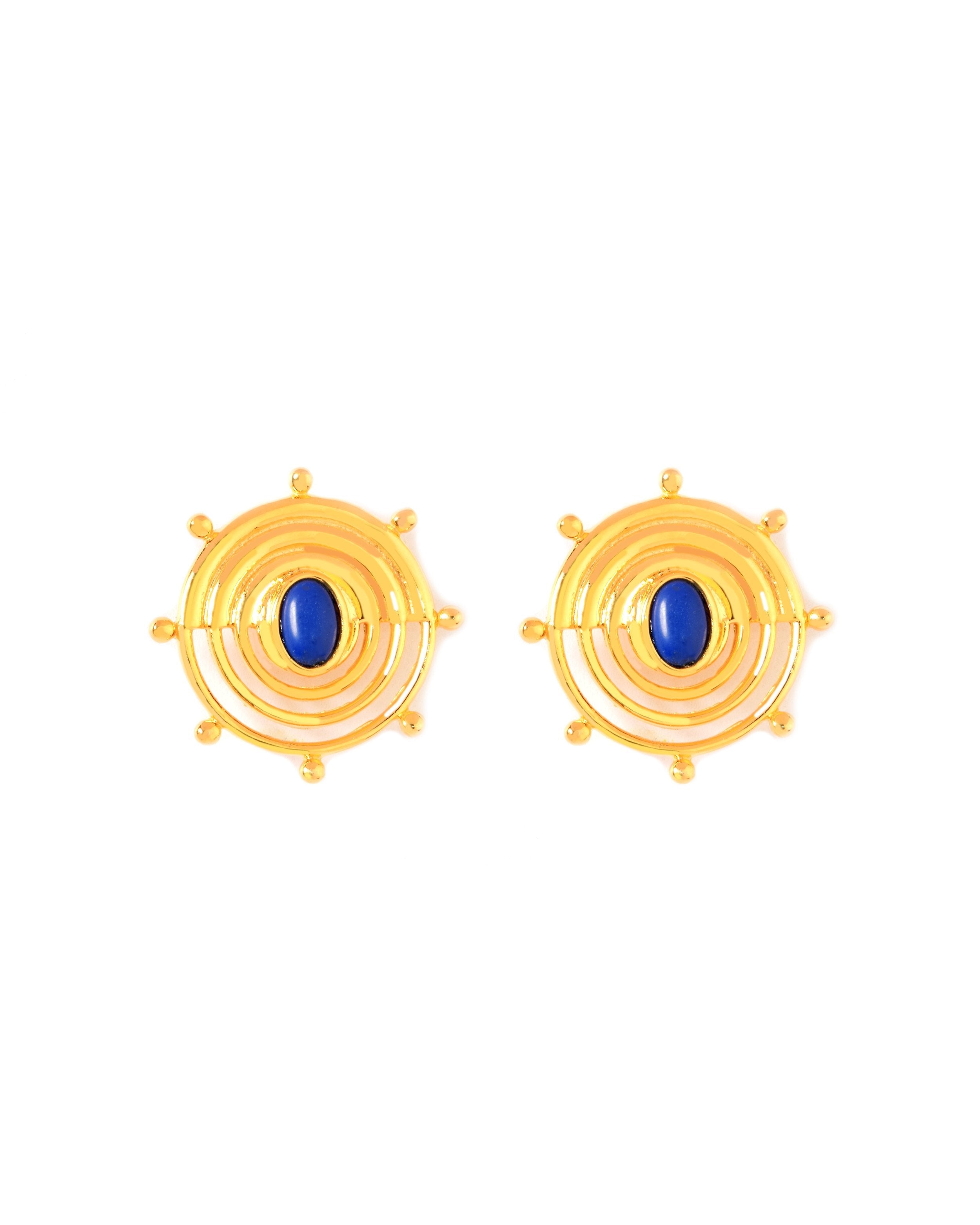 Starry Night Golden Stud Earrings