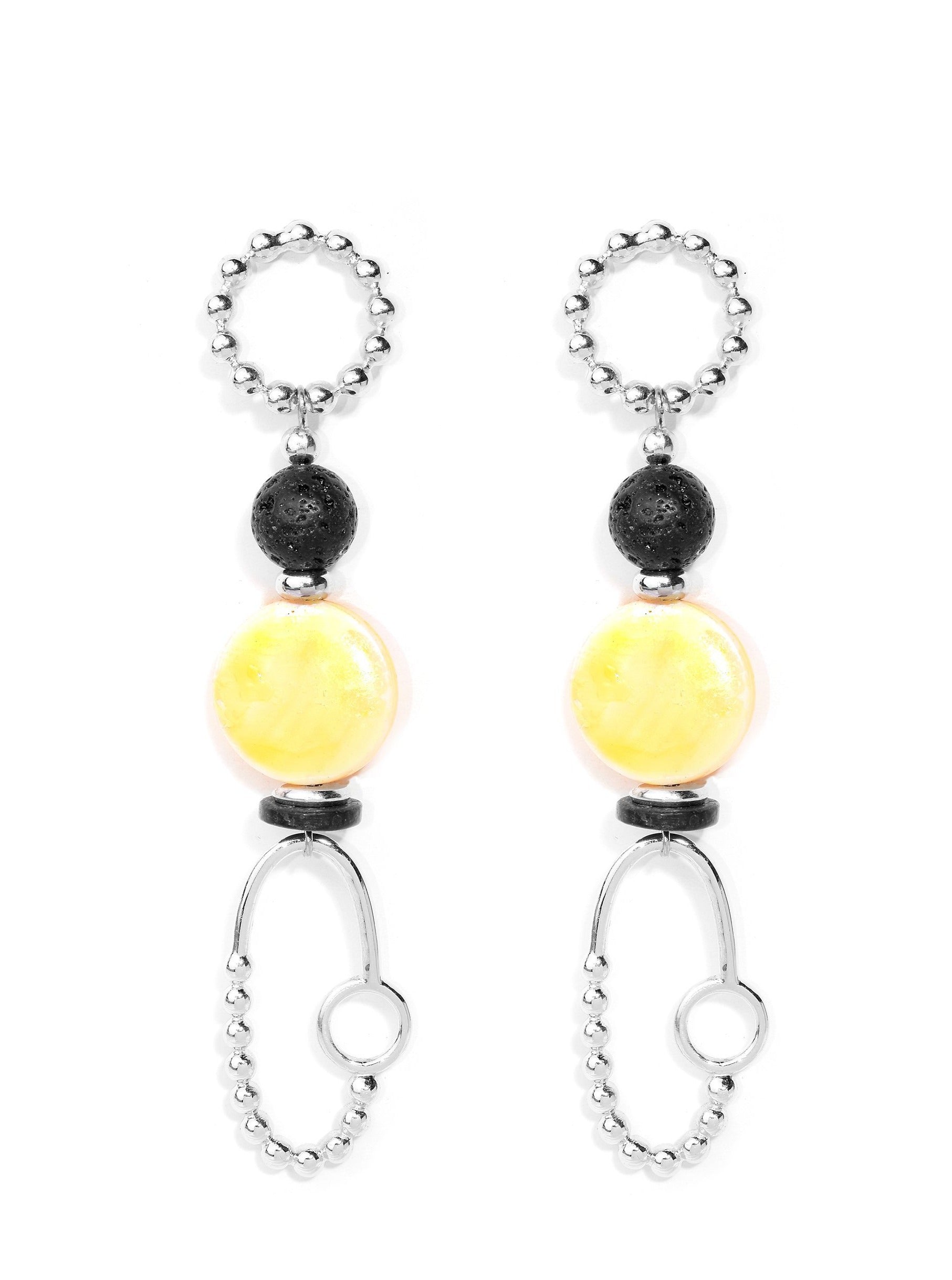Sunshine and Lava Dangle Earrings