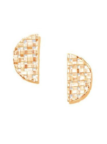 Half Moon interlaced Stud Earrings