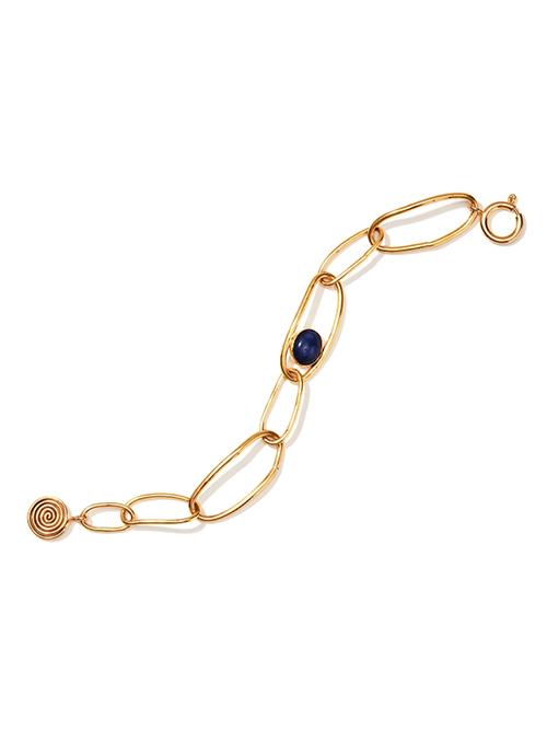 Lapis Spiral Link Bracelet