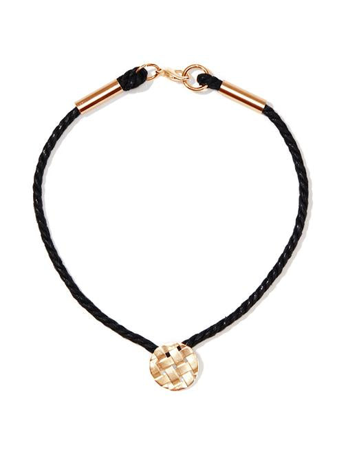 Black Interlaced Cord Necklace