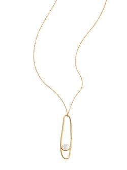 Mother of Pearl Ellipse Pendant