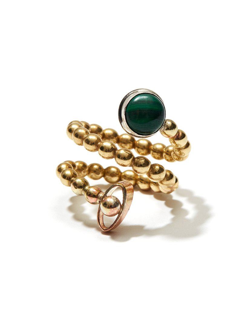 Free Flow Malachite Ring