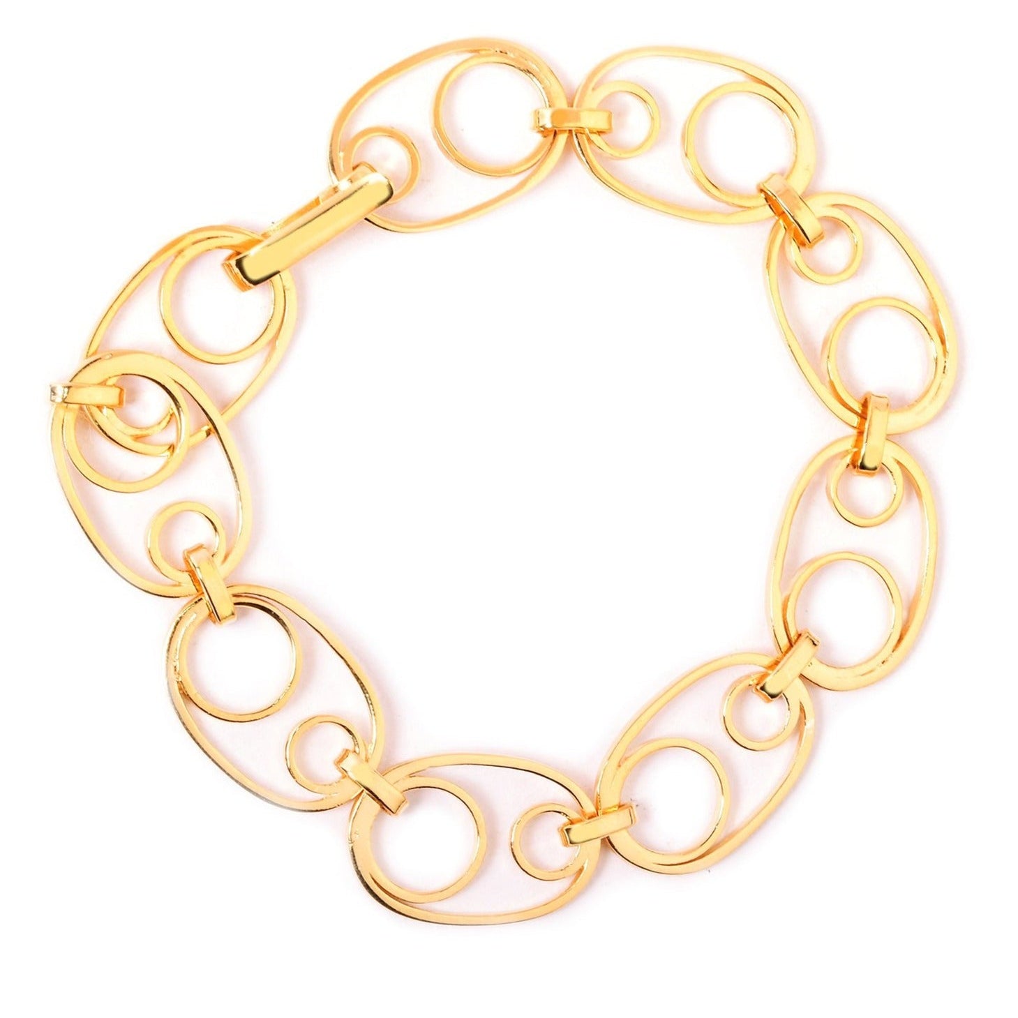 Golden Hoop Serenity  Bracelet