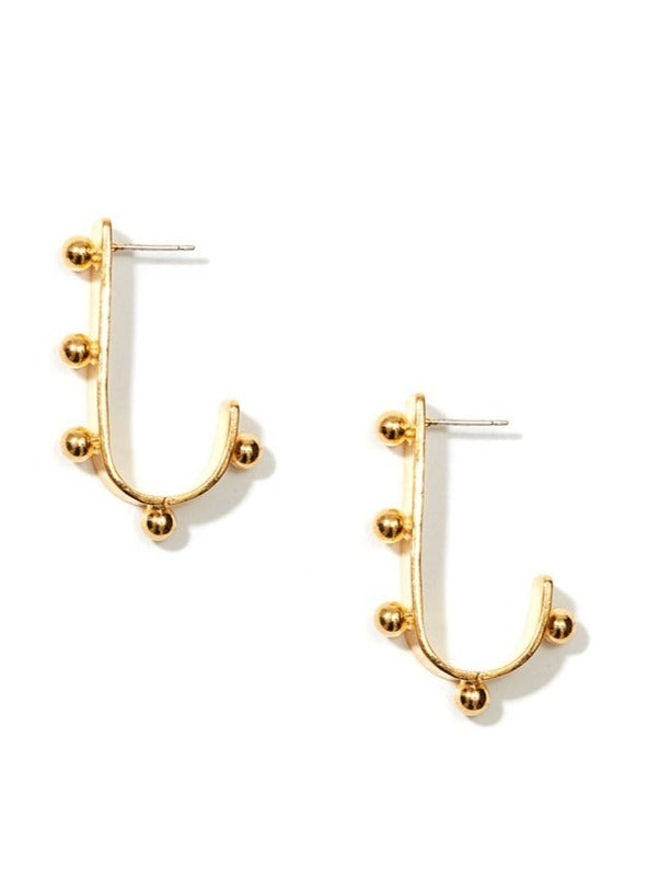 Golden Hook Stud Earrings