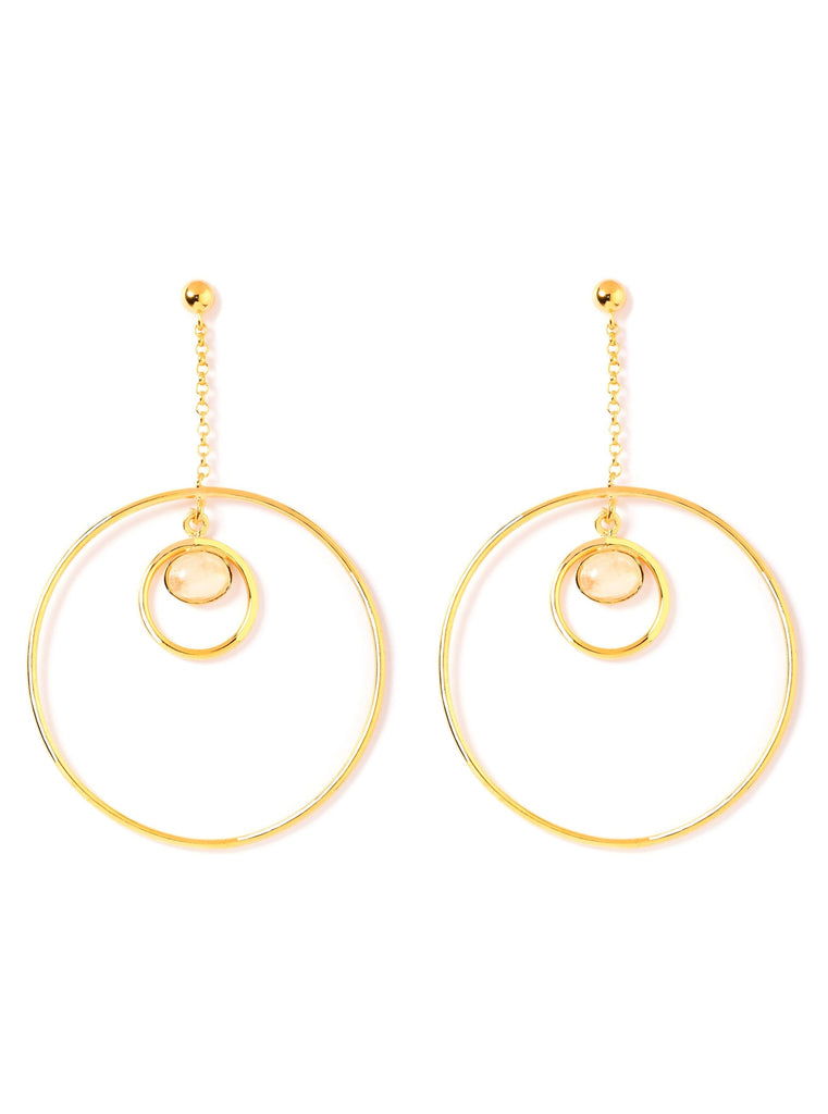 Golden O! Dangle Earrings