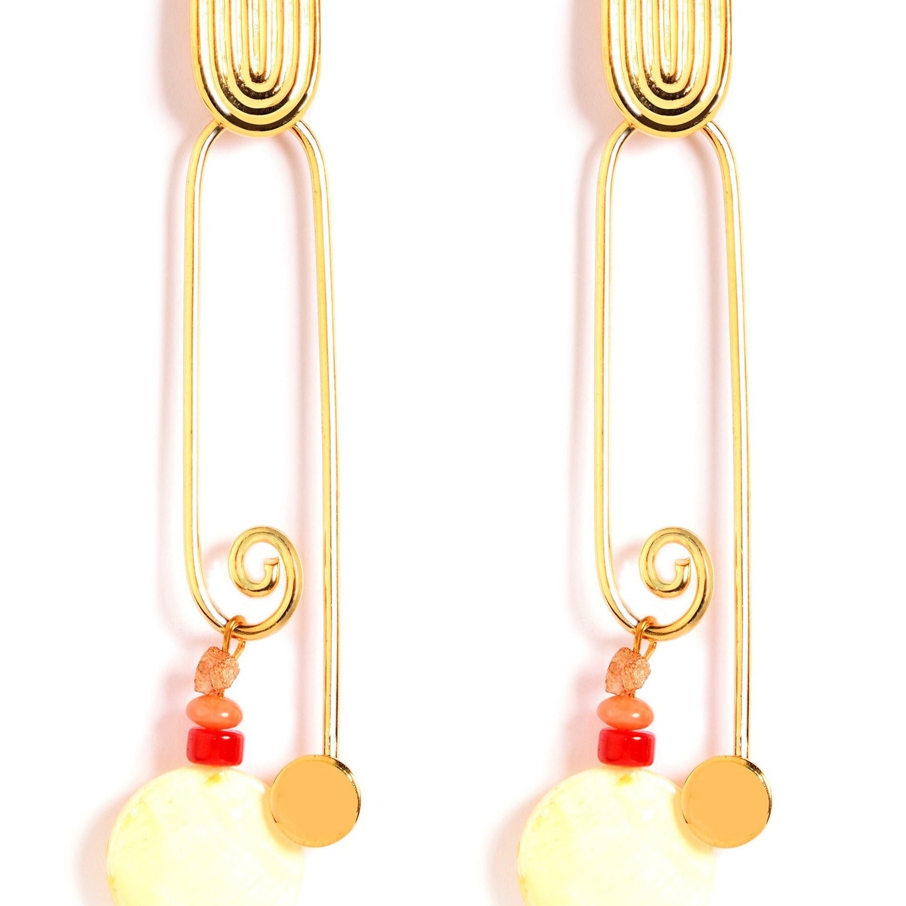 Golden Orbit Dangle Earrings