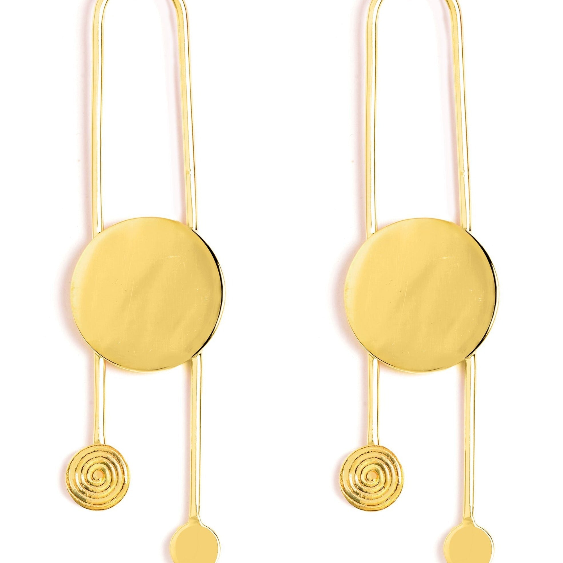 Golden Eclipse Dangle Earrings