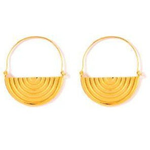 Golden Sunshine Hoop Earrings
