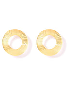 Golden Spiral Sunshine Stud Earrings