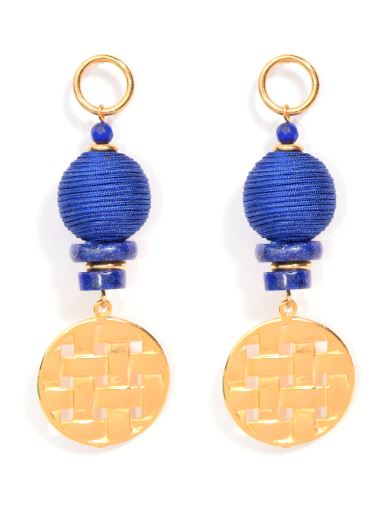 Cleansing Raindrop and Woven Gold Dangle Earrings