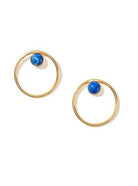 Lapis Lazuli Circle Earrings