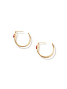 Coral Semi-Hoop Earrings