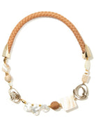 AMA Mother of Pearl Camel Cord Necklace