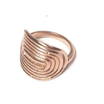 Spiral Solid Dhokra Ring
